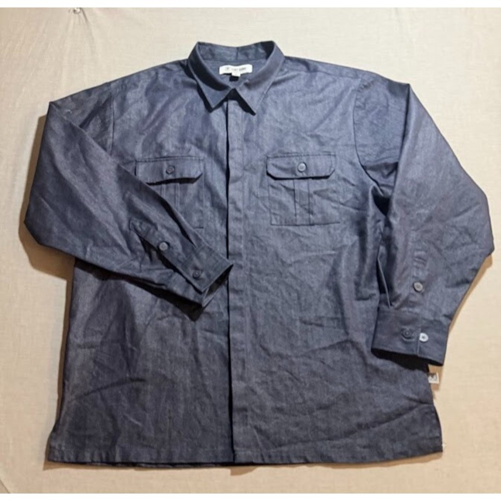 Stacy Adams Denim Shirt Adult Extra Large Blue Button Up Long Sleeve NWOT.‎